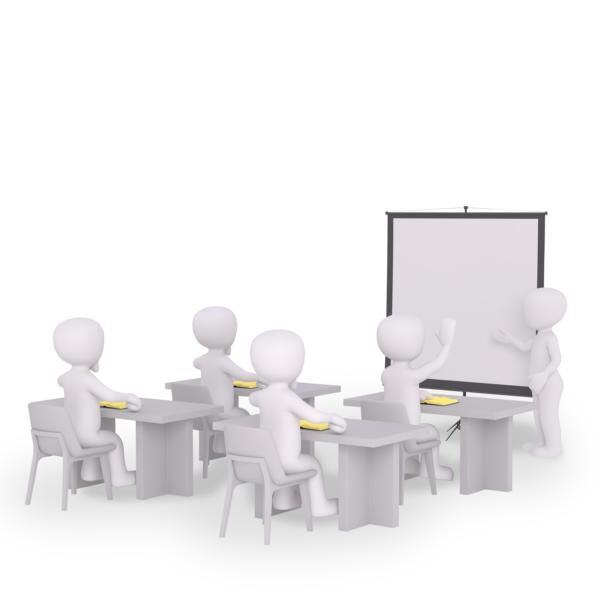 K800_a student raises his hand in class